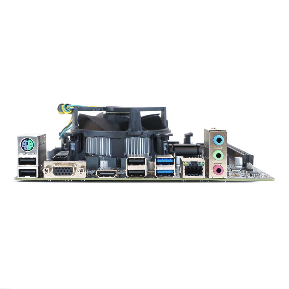 Материнская плата с процессором BaseTech H110M, Socket1151, i5-6600, mATX, Retail, Socket1151, Intel UHD Graphics 530, 2xDDR4, PCIe3.0, 1xM.2, GLAN, PS2, 6xUSB2, 4xUSB3, VGA, HDMI, кулер CPU (BT-H110M-6600)
