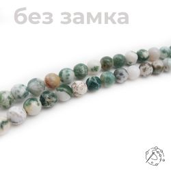 Нить бусин моховой агат 6 мм