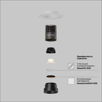 Встраиваемый светодиодный светильник Maytoni Dip DL124-10W-3K-TRS-B
