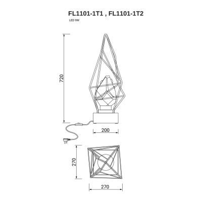 Настольная лампа La Сitta Clear FL1101-1T1, LED