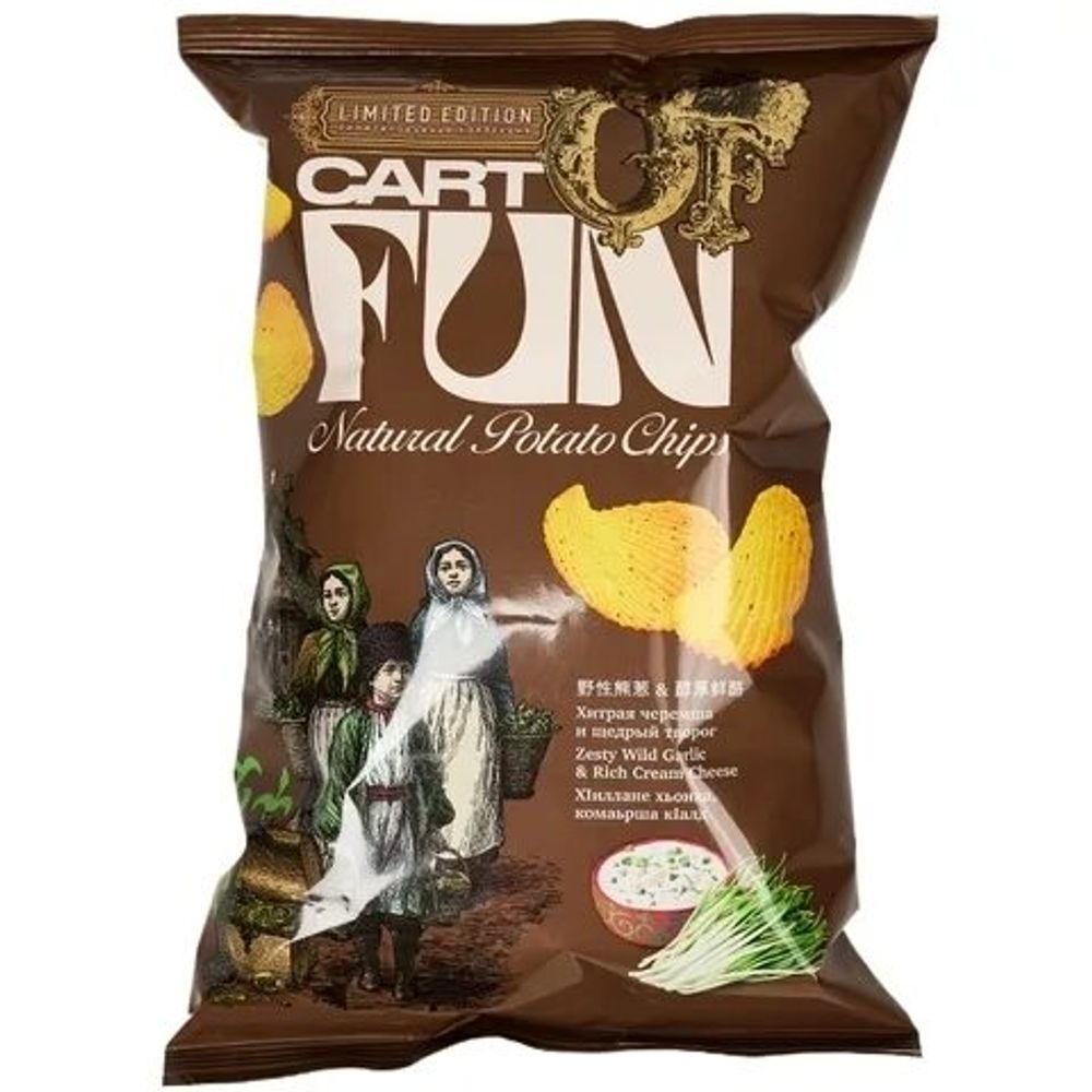 Чипсы Cart of Fun со вкусом Черемши с творогом 67гр