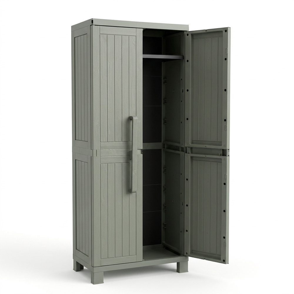 Уличный пластиковый шкаф Toomax Wood Cabinet Utility olive