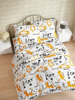 Ткань для рукоделия "Yogacat" Сказка бязь, длина 3 м., ширина 2,2 м.