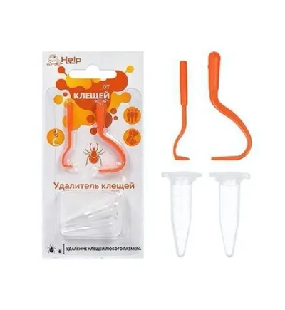 HELP Удалитель КЛЕЩЕЙ 2 шт в уп (пластик) (отгрузка кратно 48шт.) /48