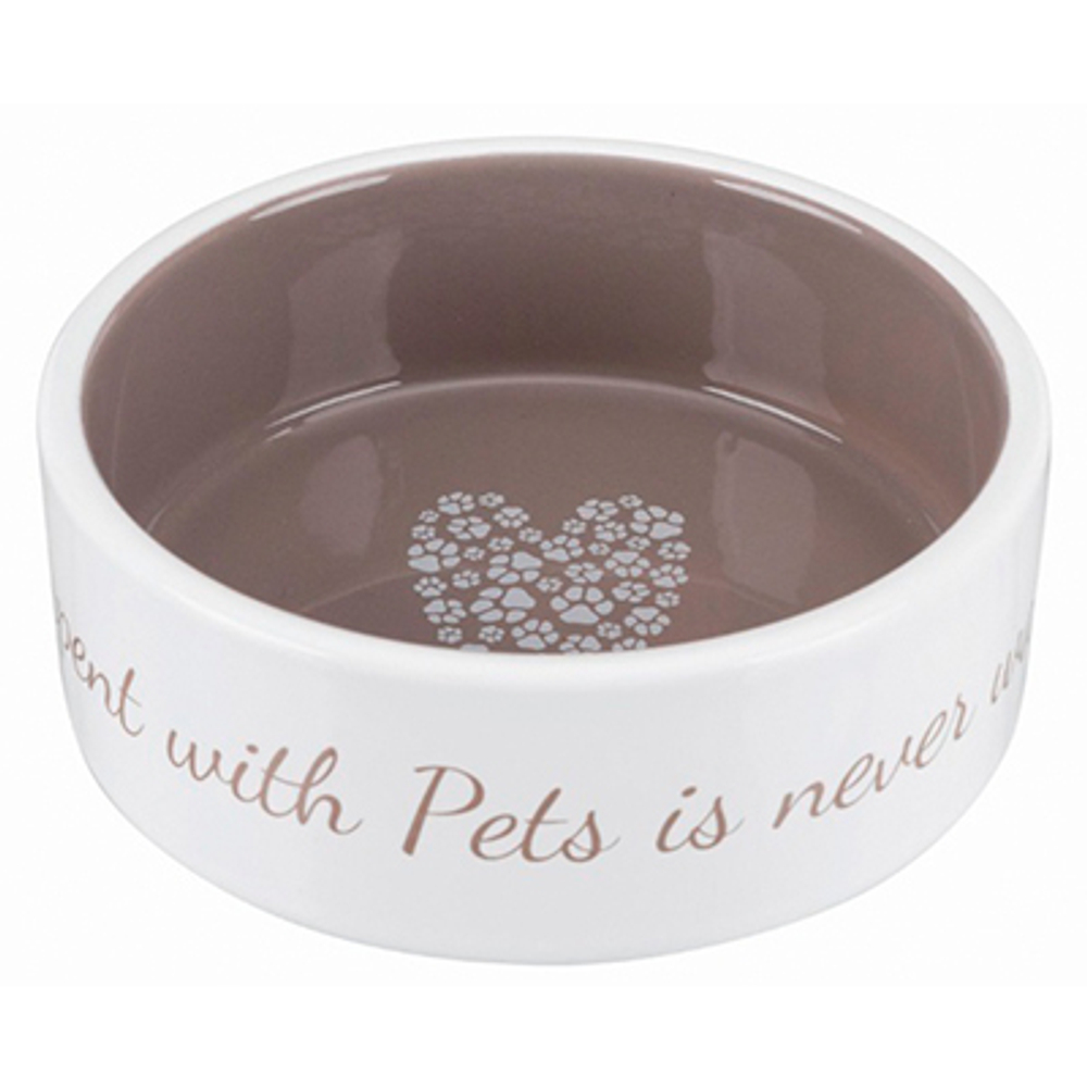 Trixie Миска керамическая Pet's Home, 0.3 л/ø 12 см, кремовый/петроль