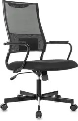 Кресло руководителя Бюрократ CH Balance черный TW SQU BL TW-11 сетка/ткань крестов. металл черный