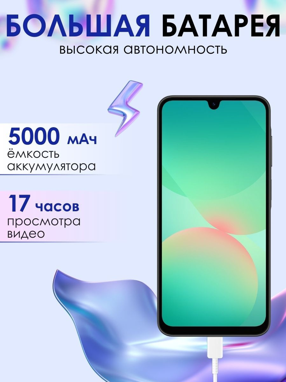 Восстановленный Samsung Смартфон Galaxy A26 5G 6/128 ГБ, черный