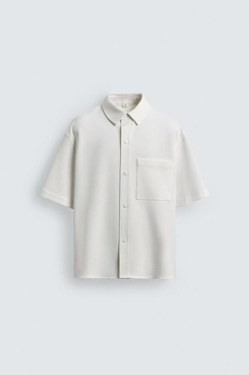 ZARА КУРТКА-РУБАШКА NON IRON, ЖЕЛТОВАТО-БЕЛЫЙ