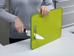 Доска разделочная с ножеточкой Slice&Sharpen большая зеленая