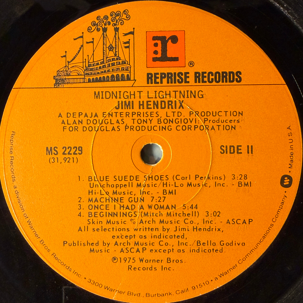 Jimi Hendrix ‎– Midnight Lightning (США 1975г.) Т