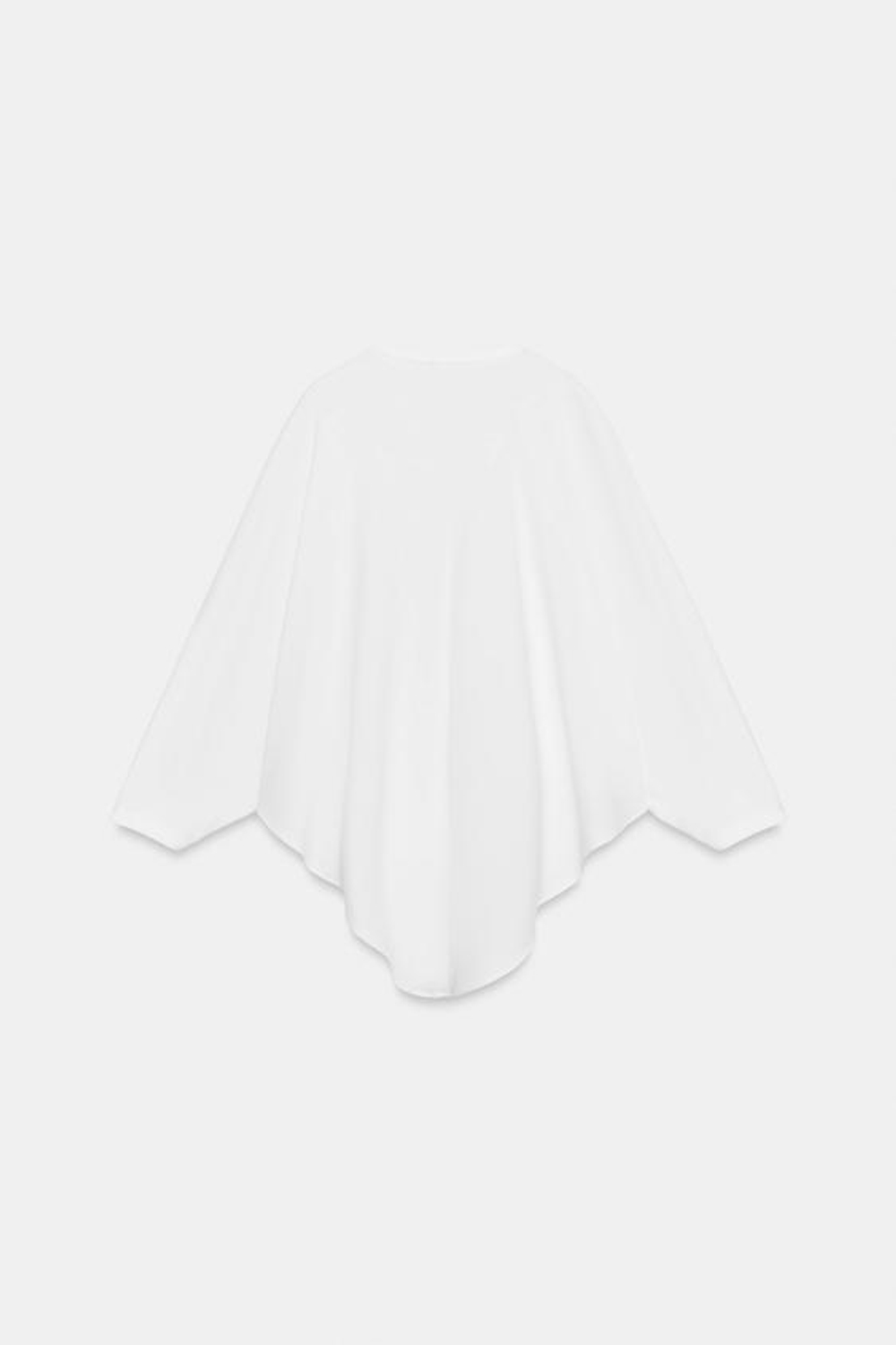 ZARA ФУТБОЛКА-НАКИДКА ИЗ ХЛОПКА SUPIMA®, БЕЛЫЙ