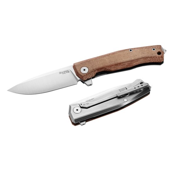 Цена наСкладной нож LionSteel MT01 CVN, сталь M390, рукоять Natural canvas micarta