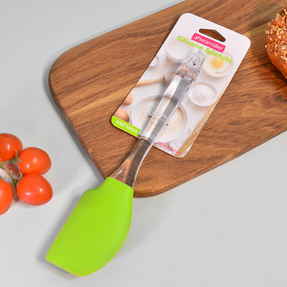 Лопатка силиконовая 26*5,5см, 7500A