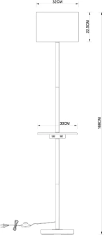 Торшер Arte Lamp COMBO A4056PN-1WH, 1хE27