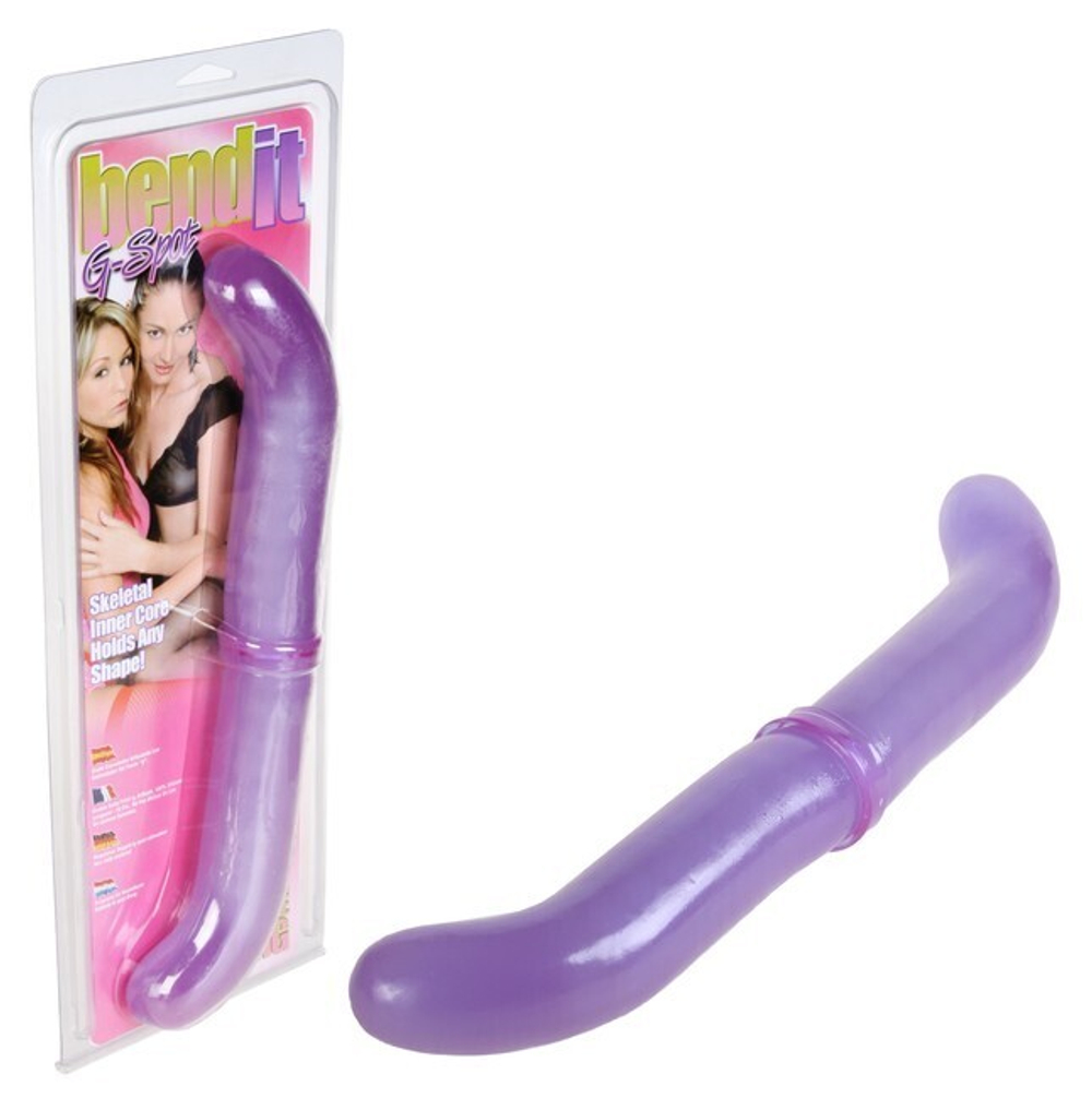 Двойной гнущийся фаллос для G-стимуляции Bend It G-Spot Dong (Цвет: фиолетовый)