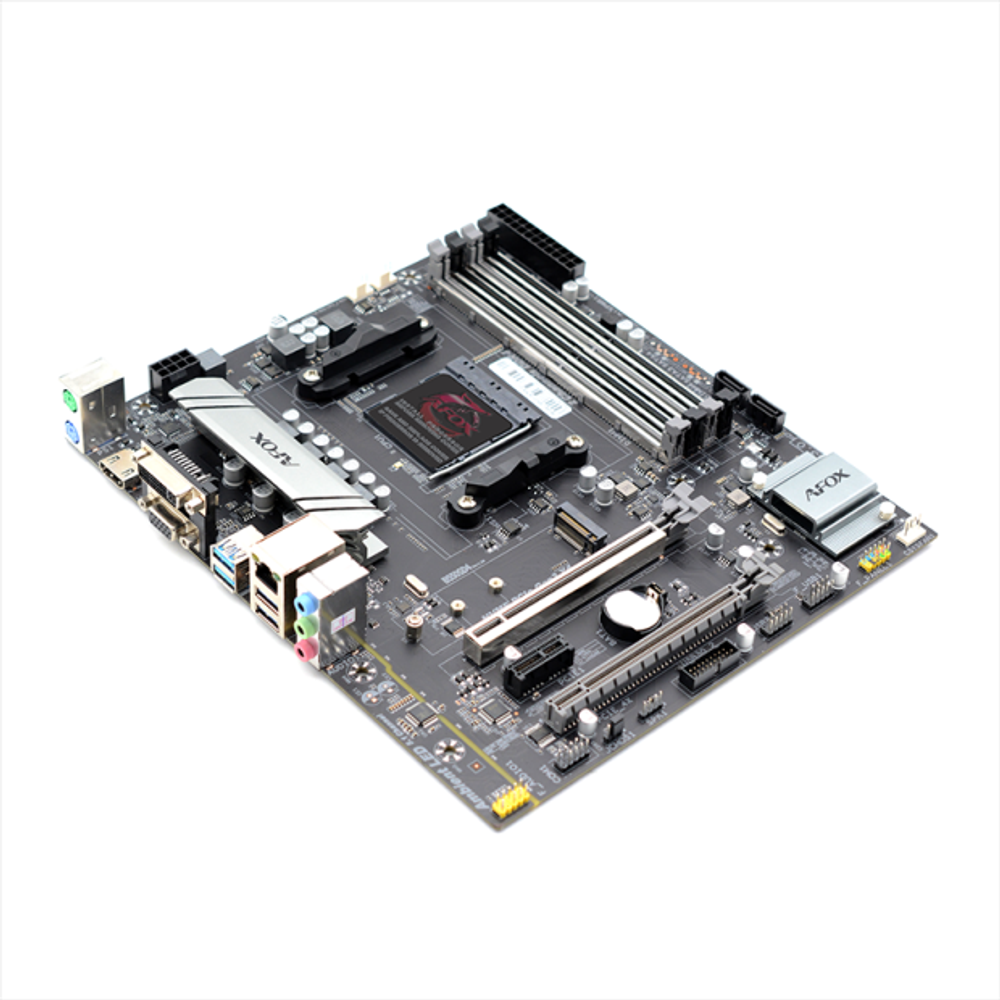 Материнская плата AFOX A520D4-MA-V2, SocketAM4, mATX, Retail, 4xDDR4, PCIe4.0, 1xM.2, GLAN, 2xPS/2, 4xUSB2, 6xUSB3, VGA, HDMI, DVI
