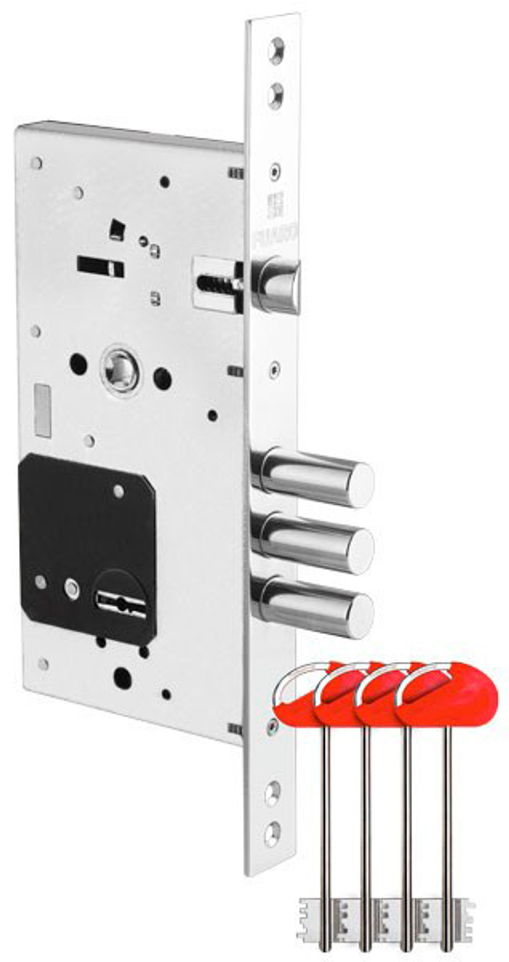 Замок FUARO MDV25/S-60.85.3R16 4key врезной сувальдный с защ.
