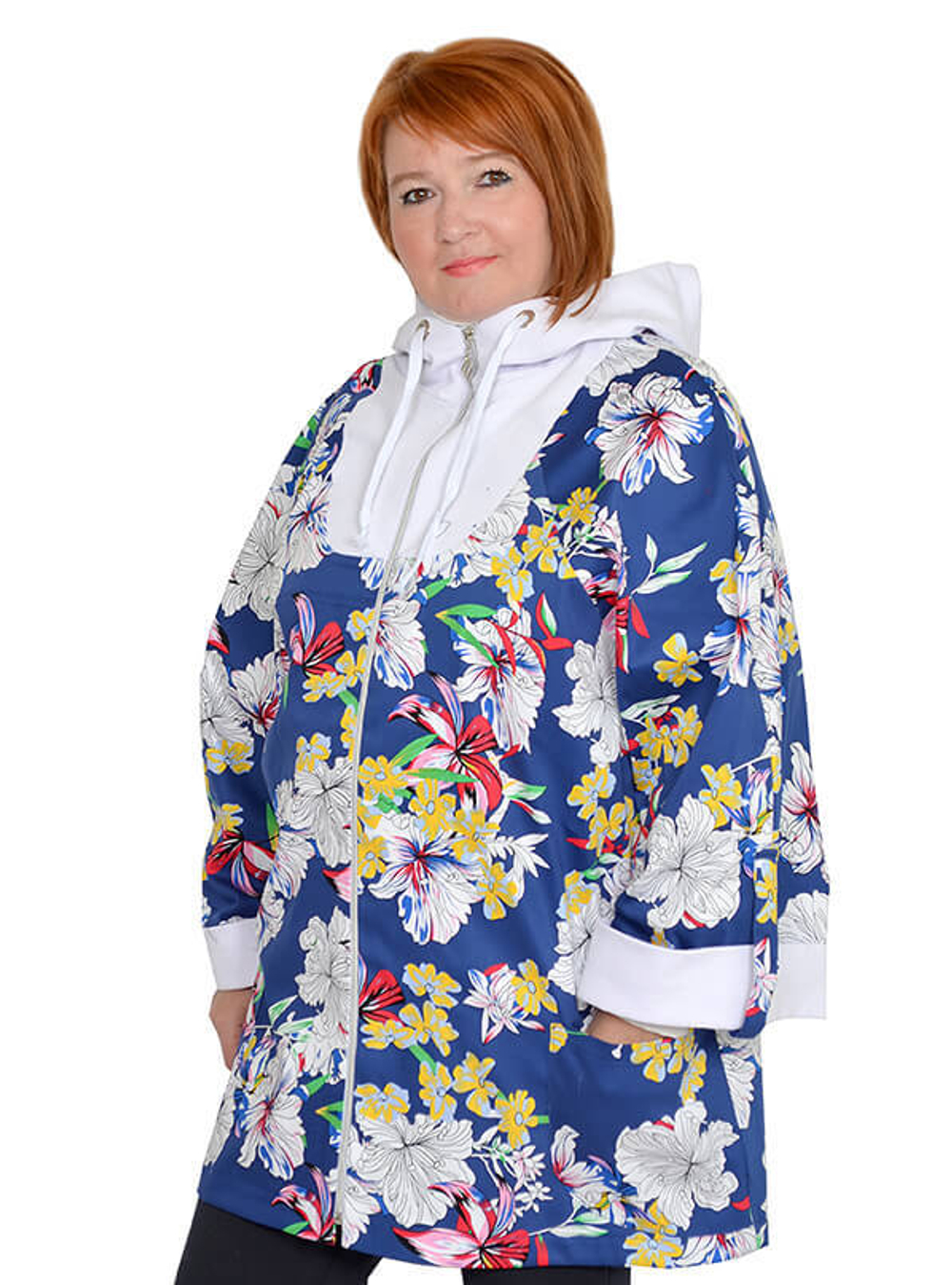 Джинсовая парка Цветочница