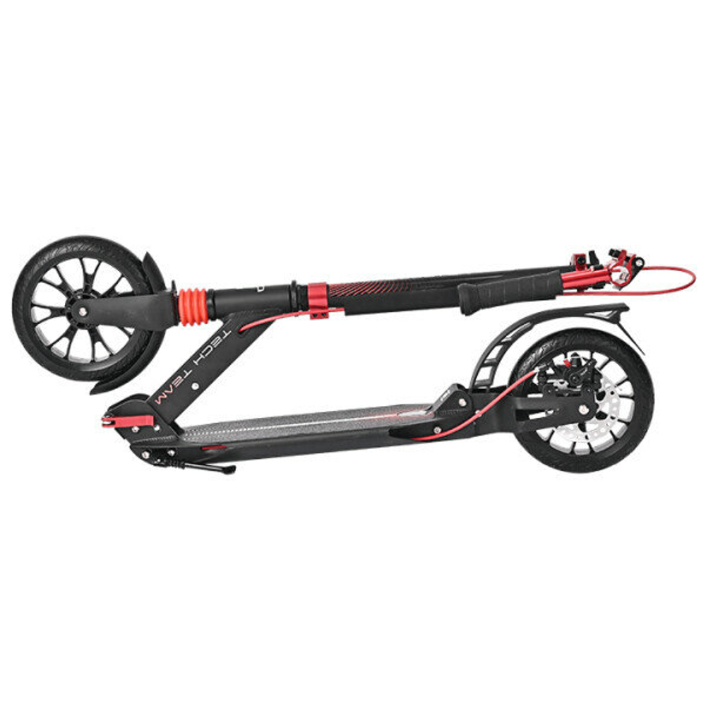 Самокат Tech Team City scooter Disk Brake, черно-красный 2022