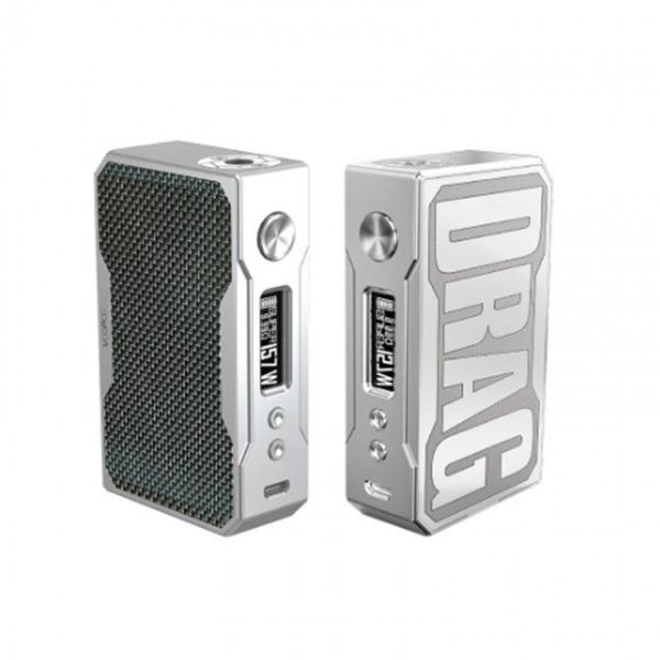 Цена на DRAG 157W by VooPoo Серебристый+Серый карбон Купить DRAG 157W by VooPoo Серебристый+Серый карбон