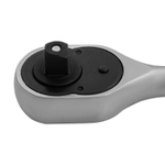 Ключ-трещотка 3/8", CrV, 72 зуба, с быстрым сбросом, матовый хром Stels