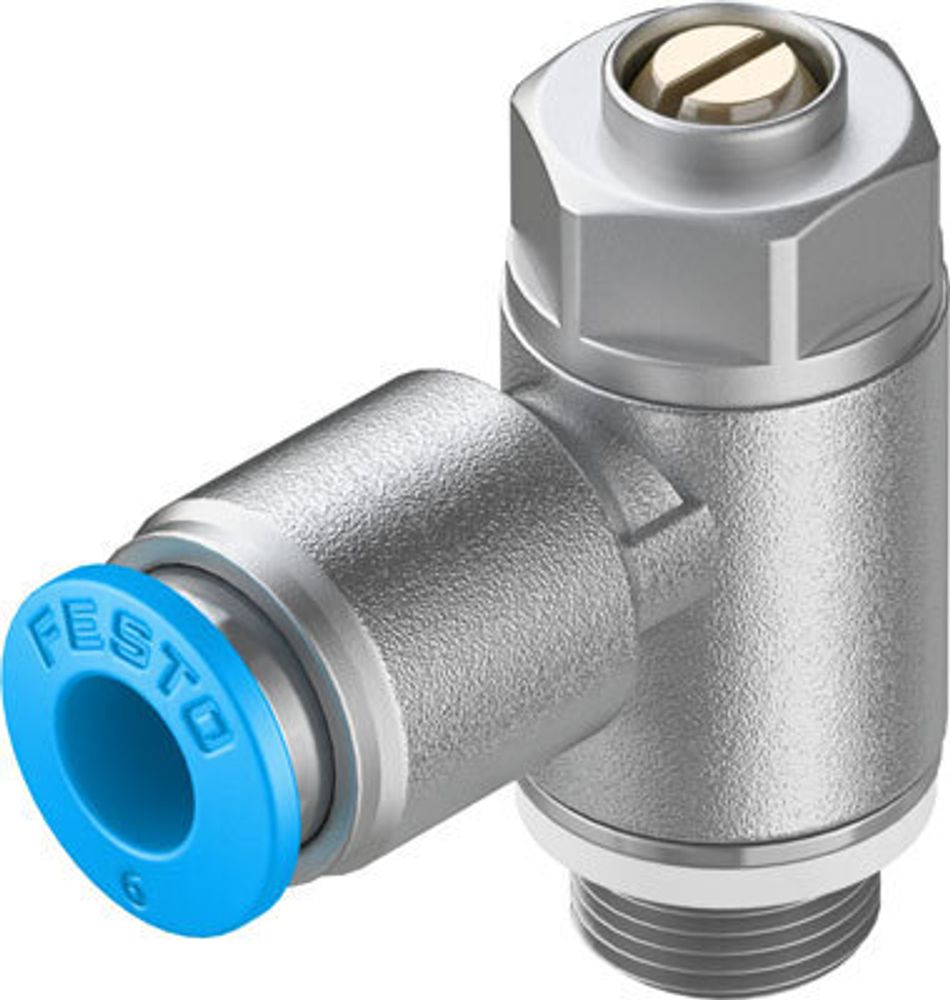GRLA-1/8-QS-6-D Дроссель с обратным клапаном