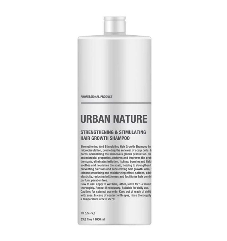 Шампунь Urban Nature STRENTHENING AND STIMULATING HAIR GROW Укрепляющий для стимуляции роста волос