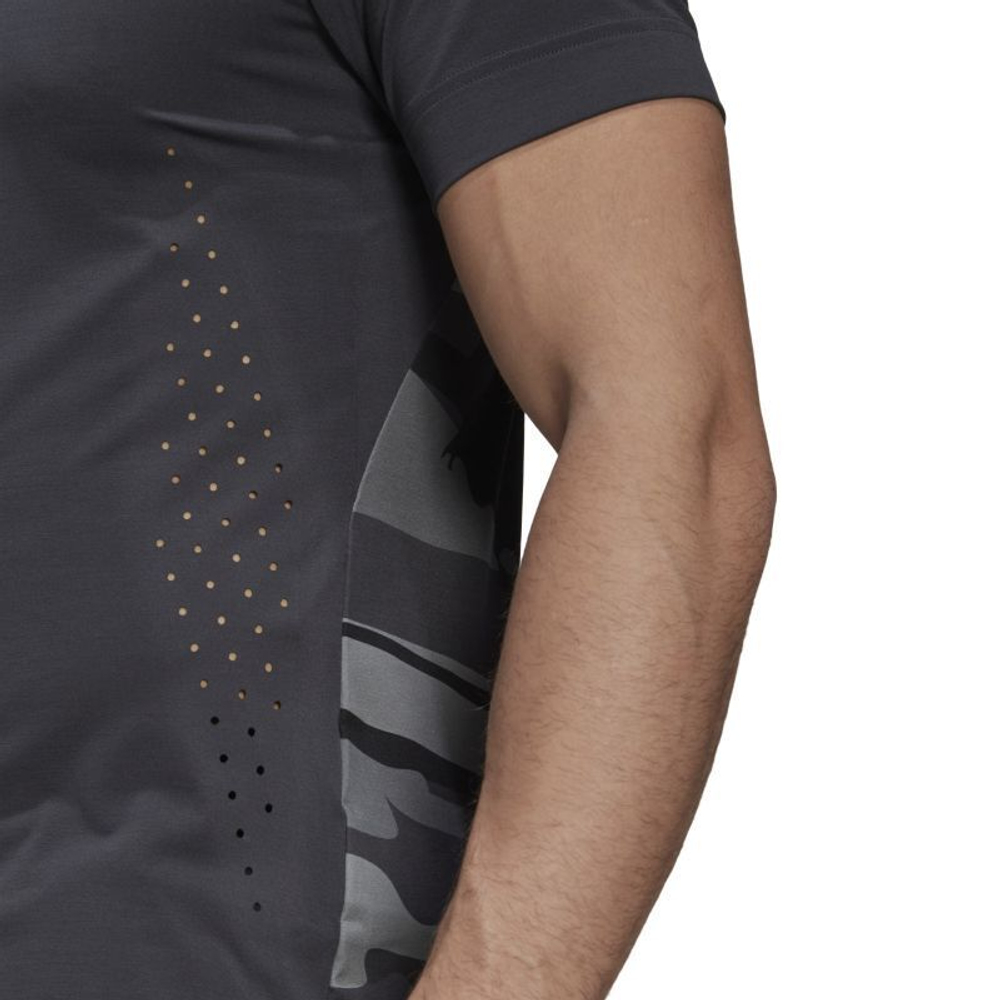 Мужская теннисная футболка Adidas New York Printed Tee - carbon