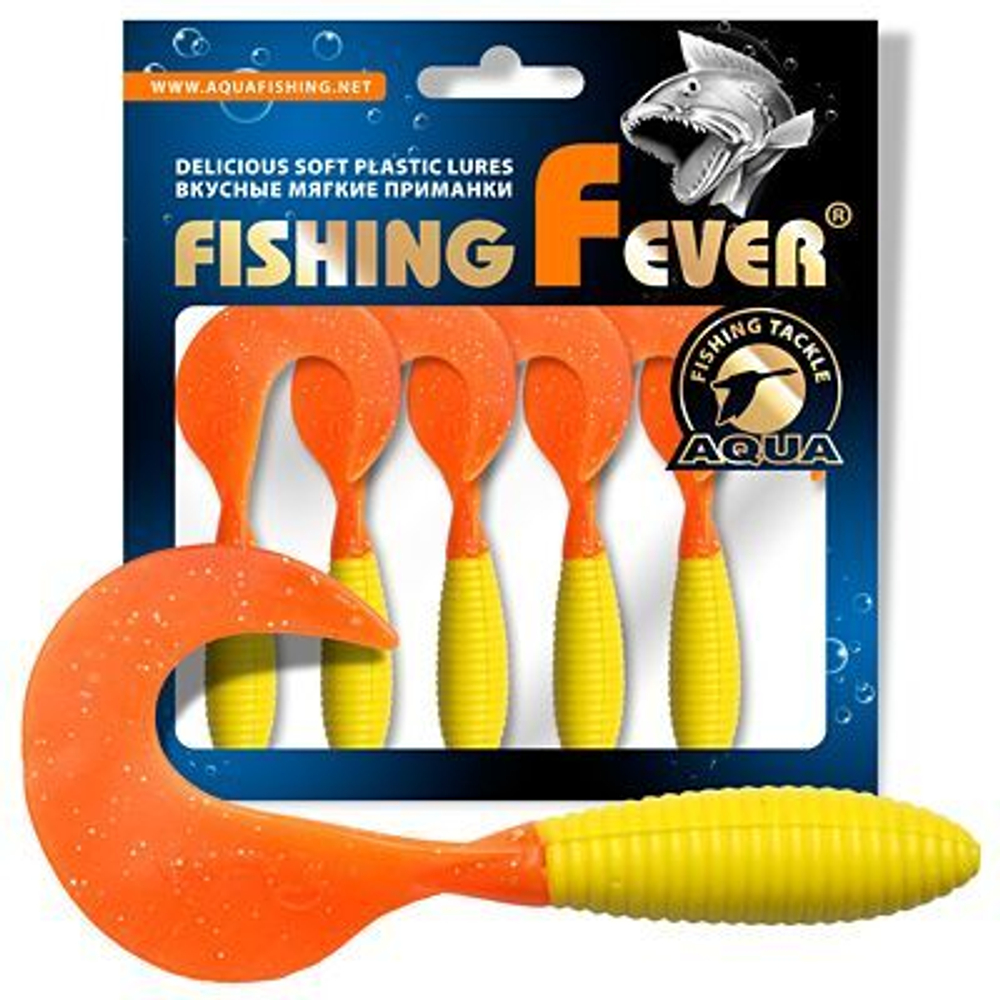 Мягкая приманка твистер FishingFever ARGO 6,0cm,2,0g,уп 6 шт