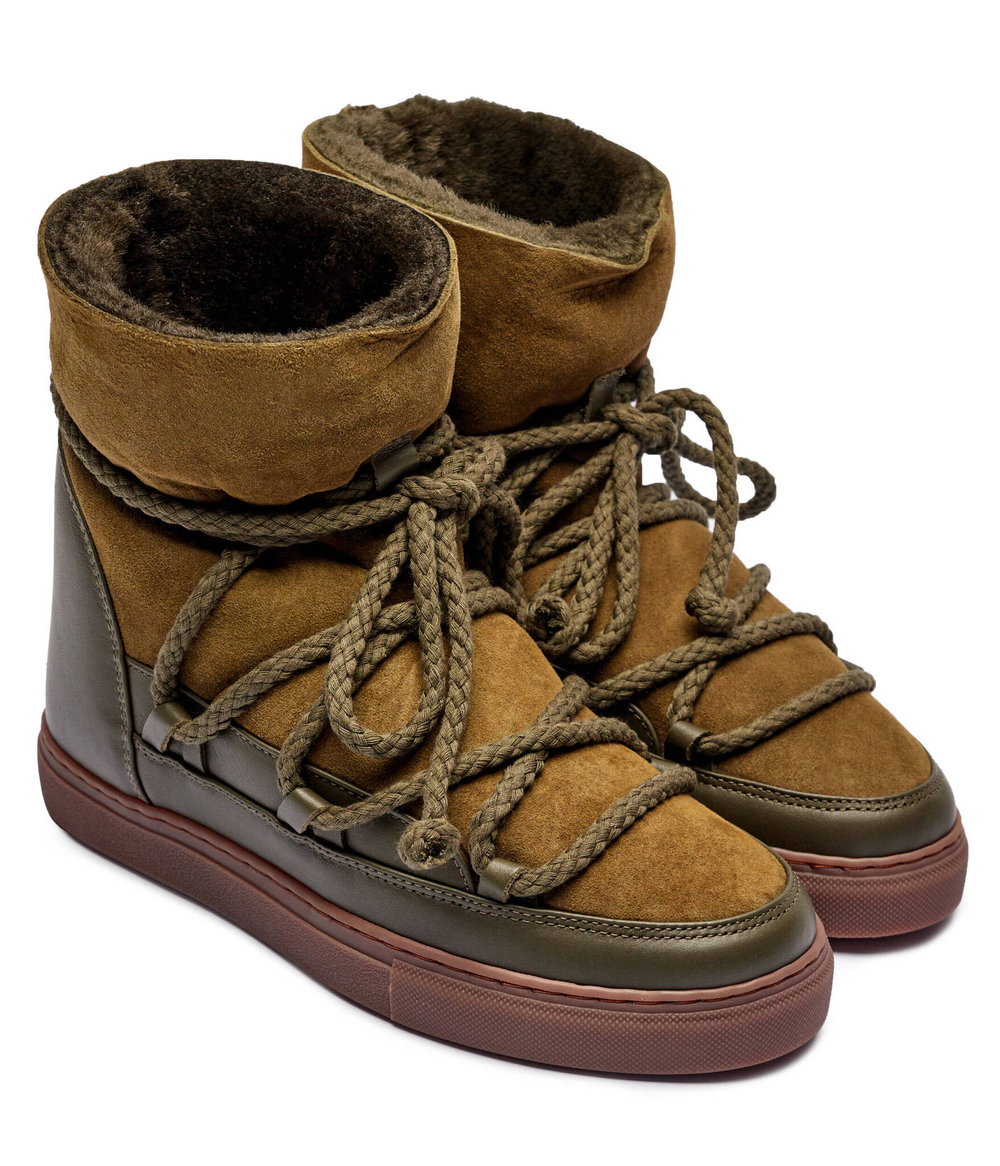 Кожаные угли classic wedge INUIKII - хаки(75203-005)