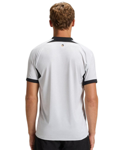 Мужская теннисная футболка BOSS Matchball TOC Zip-Neck Slim-Fit - white