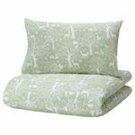 Комплект постельного белья IKEA TROLLDOM (ТРОЛЛДОМ), Детский, Зеленый с рисунком, 110x125, 35x55 см