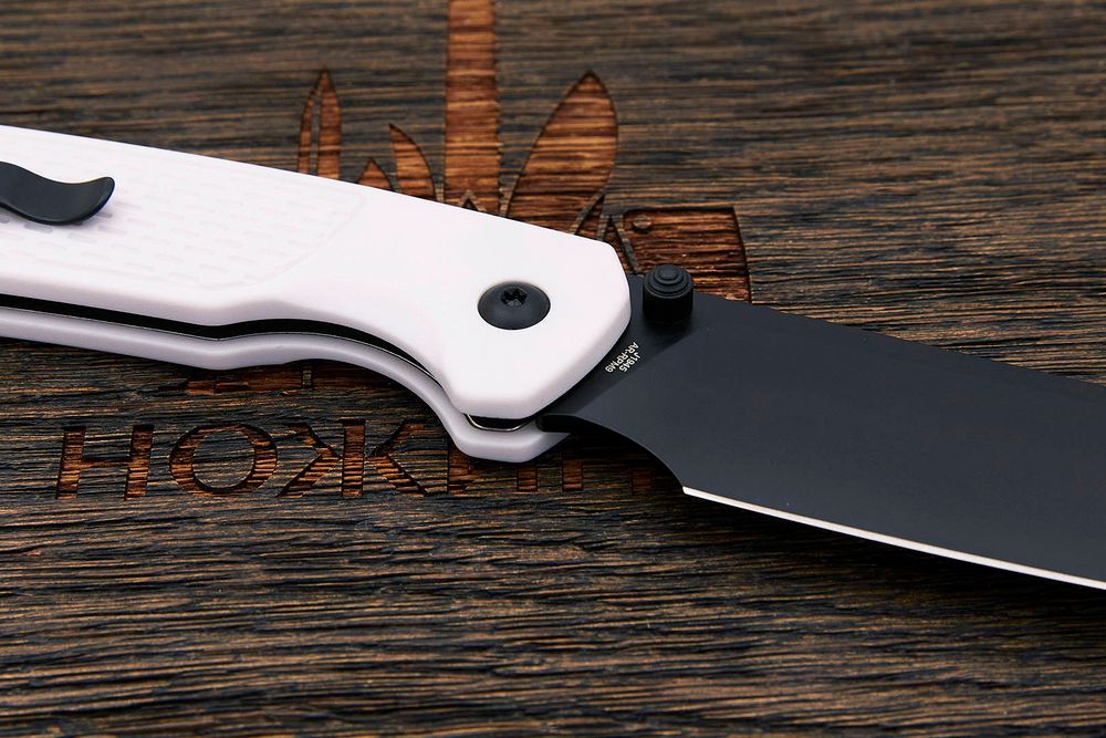 Нож складной CJRB J1945-BGY Pyrite Light, клинок 85мм, сталь AR-RPM9, рукоять FRN белый