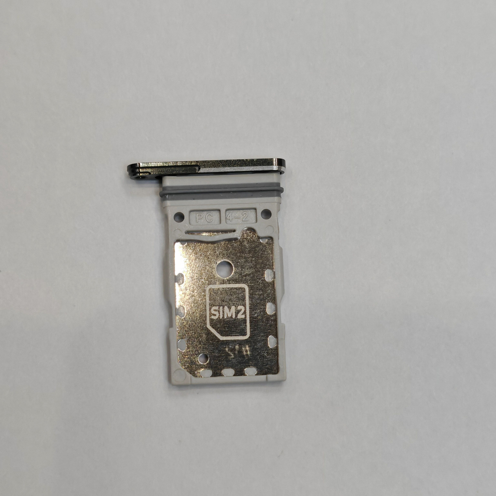 Сим лоток для Samsung S23 Ultra (S918) Держатель Sim. Оригинальное качество (Цвет: Кремовый / Золотистый)