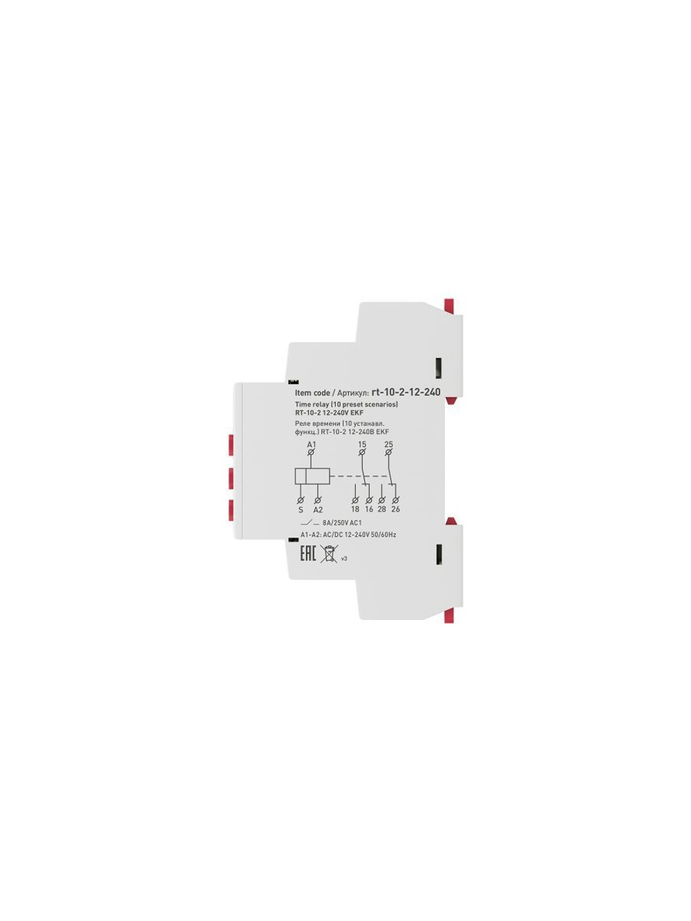 Реле времени RT-10 12-240В 10 устанавл. функц. PROxima EKF rt-10-12-240