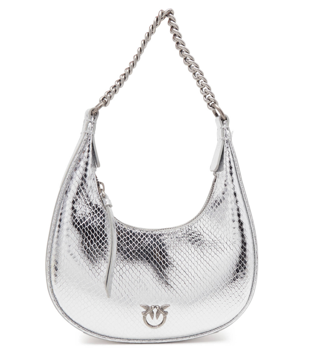 Сумка хобо BRIOCHE HOBO MINI PELLE LAMINA Pinko - серебряный(101433 A180)