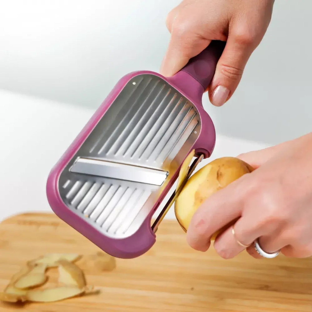 Терка и овощечистка 2-в-1 25см Trebonn Kitchen Tools фиолетовый