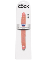 Средний двусторонний фаллос 12" Slim Double Dildo , телесный (Цвет: телесный)