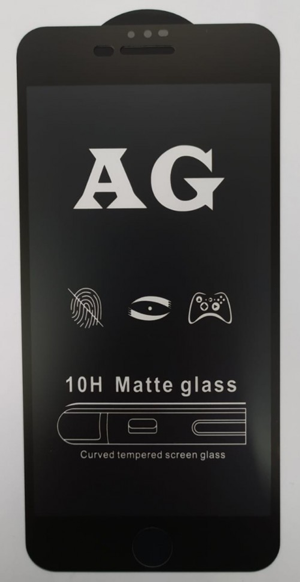 Защитное стекло для i-Phone 7 Plus/8 Plus AG матовое чёрное