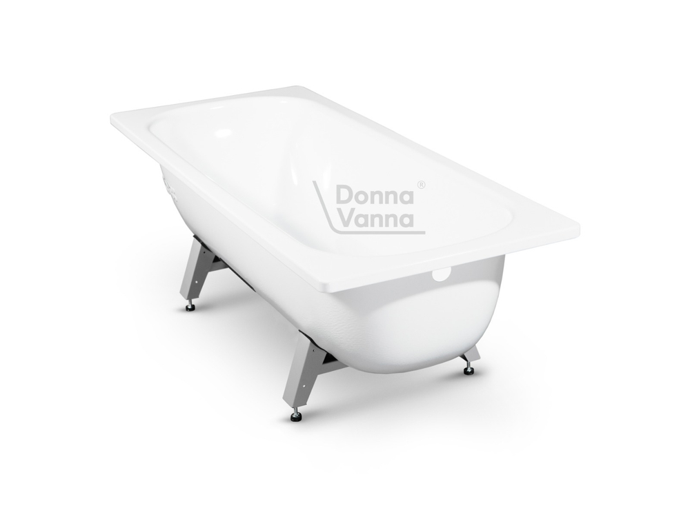 Ванна стальная с антибак. покрытием DONNA VANNA c о/подставкой 150*70*40 (белая орхидея)ОР-01200