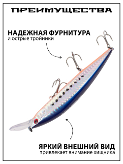 Воблер Минноу Rerange 110 MR 110 мм 15.9 г цвет #37