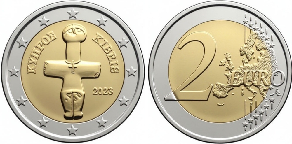Кипр 2 евро, 2023 Помосский идол UNC
