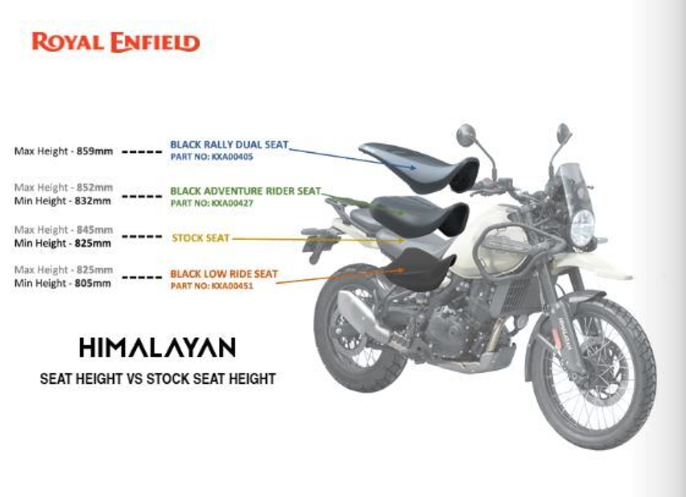 Водительское сиденье Royal Enfield, тип - "Adventure", черного цвета, арт. KXA00427