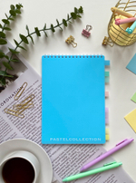 НОВИНКА! Блокнот  А5 60 л. Pastel Collection Blue, с пластиковой обложкой, на металлическом гребне