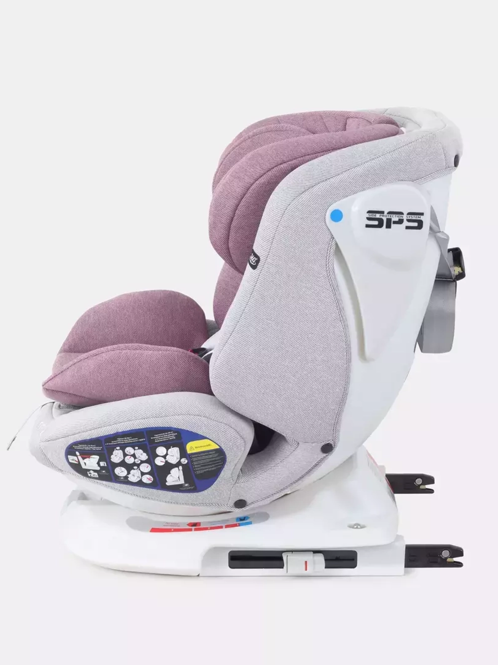 Автокресло Rant Nitro isofix 0/1/2/3 (0-36кг) Grey/Pink