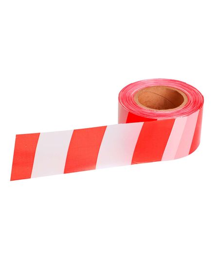 Лента для ограждений ЛО-250 ЗЕБРА (красно-белая) 75 мм (по 250 м) 35 микрон