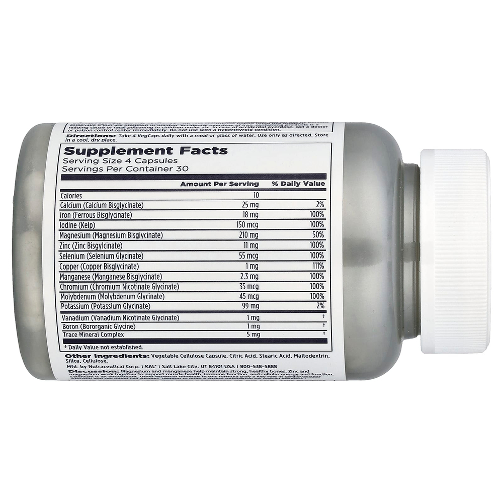 KAL, Total Mineral+, 120 растительных капсул