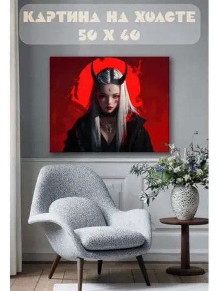 Картина на стену 40 X 50 Аниме девушка