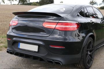 Лип спойлер V.3 глянцево - черный для Mercedes GLC C253 coupe