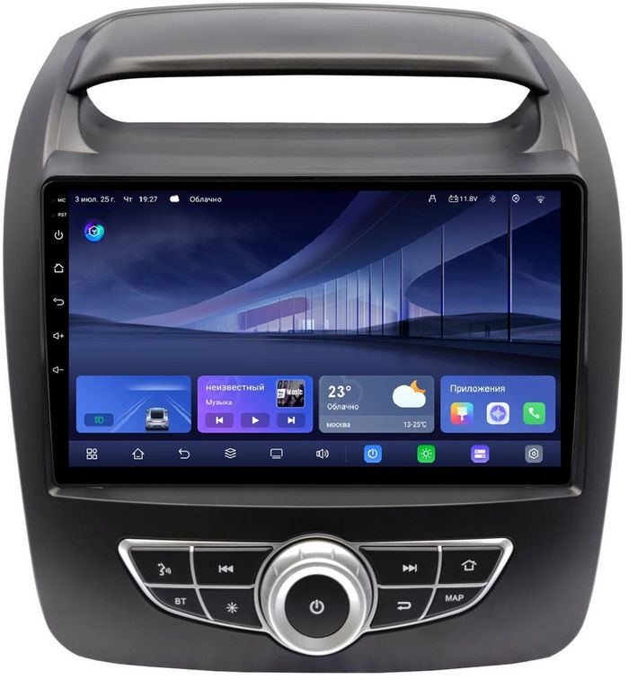 Магнитола для KIA Sorento 2012-2020 (климат на штатном экране) - Kuberg QLed, Android 14, TS105, Быстрейшая, CarPlay, SIM-слот